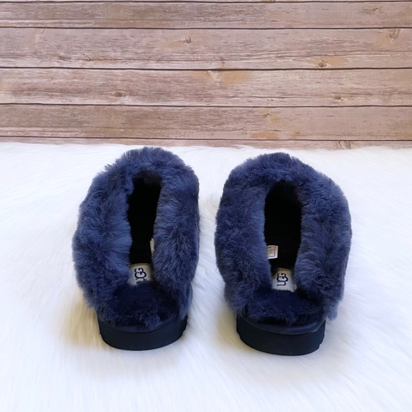 UGG Women’s Cluggette Sequin Navy Slippers - Picture 7 of 9